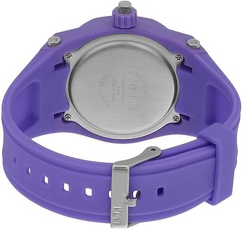 Q&Q Purple Dial Silicone Band Watch - Vr32J005Y, Analog Display, Japanese Quartz Movement, For Unisex