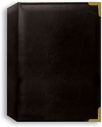 Pioneer TS-246/BK Photo Albums 208 Pocket Black Sewn Leatherette Cover with Brass Corner Accents Photo Album, 4 by 6-Inch