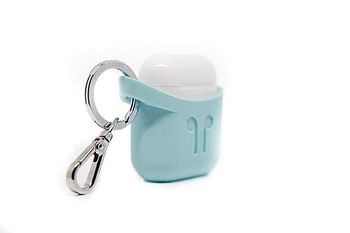 PODPOCKET Silicone Case for Apple AirPods Aqua Blue