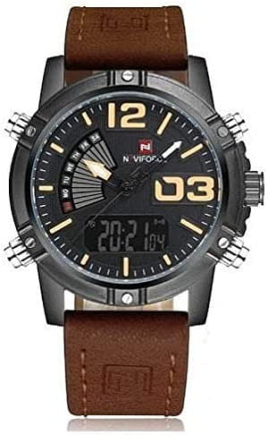 Naviforce Sport Watch For Men Analog-Digital Leather - NF9095-Y