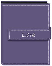 Pioneer EXP-46/LL Photo Albums 36-Pocket 4 by 6-Inch Embroidered "Love" Strap Sewn Leatherette Cover Photo Album, Mini, Lavender