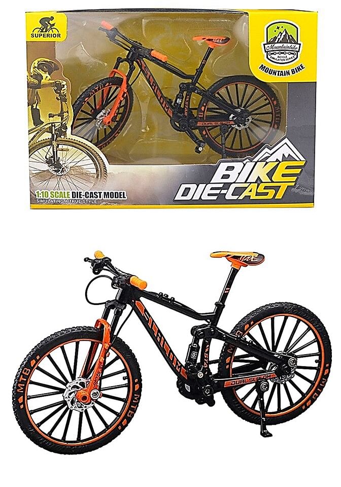 Down Hill 1:10 Die-Cast Racing Miniature Bikes Collection Toy | Collectable & Perfect Gift For Kids - Orange