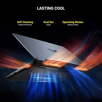 Asus TUF Gaming A15 FA506IV-AL031T TUF Gaming Laptop(Grey Metal) - AMD R7-4800H 2.9 GHz, 16GB RAM, 1024GB SSD, Nvidia GeForce RTX 2060, 15.6 inches, 144Hz Refresh Rate, Windows 10, Eng-Arb-KB