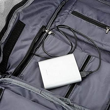 حقيبة ظهر للكمبيوتر المحمول بتصميم مضاد للسرقة - رمادي