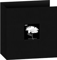 Pioneer T-811CBFBK  8 1/2 Inch by 11 Inch 3-Ring Fabric Frame Cover Memory Binder, Deep Black