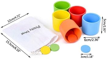 Color Sorting Montessori Cup Set for Kids GB 6675