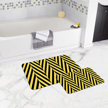 Bonamaison Antibacterial, NonSlip Bathmat, 1 Piece 50x80cm + 1 Piece 50x45cm - Designed and Manufactured in Turkey