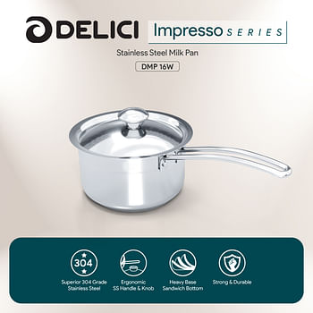 DELICI DMP 16W Stainless Steel Milk Pan