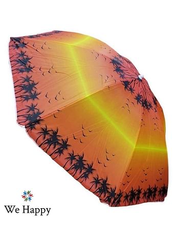 Portable Outdoor Beach Umbrella Suitable for Garden, Patio, Picnics and Camping Comes in Assorted Colors - Orange