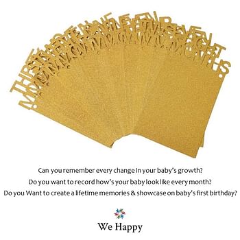 First Birthday Photo Frame Banner for kids -Gold-L