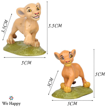 Jungle Lion R2 Action Figures Cake Topper Toys Collection – 9 Pcs Set – Different Sizes