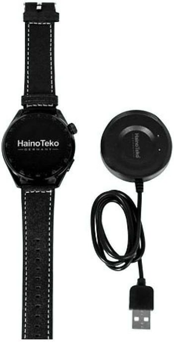 Haino Teko Germany  RW-33 46mm Bluetooth Smart Watch, Calls Silver with *Dual Straps* for Android & IOS Brown Silver