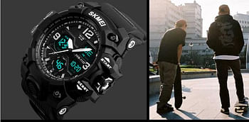 SKMEI 1155 Sports Water Resist Original Wrist Watch for Men - RED - Black