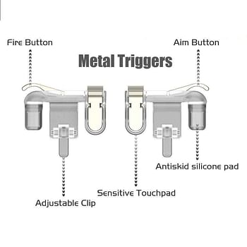 PUBG Mobile Trigger Button Transparent Metal - PUBG-4BK26