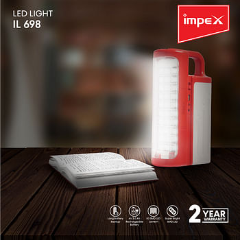 Impex IL 698 Rechargeable LED Lantern with Power Bank Function