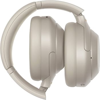 Sony WH-1000XM4 Wireless Noise Cancelling Bluetooth Over-Ear Headphones With Speak to Chat Function and Mic For Phone Call, Silver