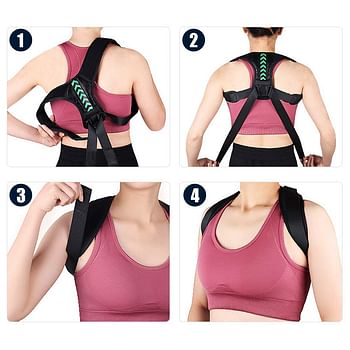 Adjustable Back Shoulder Posture Corrector Clavicle Spine Neck Lumbar Support Belt