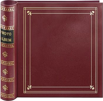 Pioneer BDP-246/BG Photo 200-Pocket Coil Bound Photo Album for 4 by 6-Inch Prints, Burgundy Leatherette with Gold Accents Cover