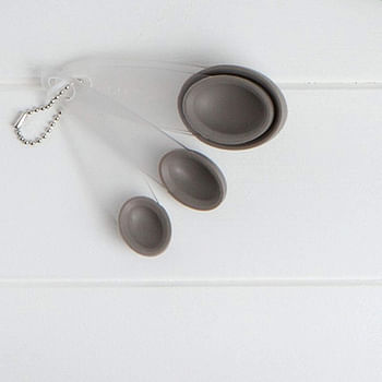 Sabichi Measuring Spoons, Silicone, Grey, 11 x 4 x 3.5 cm
