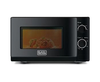 Black and Decker Microwave Oven 20 Liter with Defrost Function, Black - MZ2020-B5 | Best Microwave Oven for Home Use (Long Lasting)