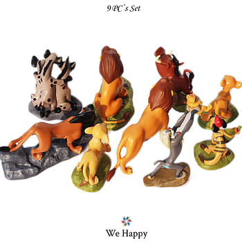 Jungle Lion R2 Action Figures Cake Topper Toys Collection – 9 Pcs Set – Different Sizes