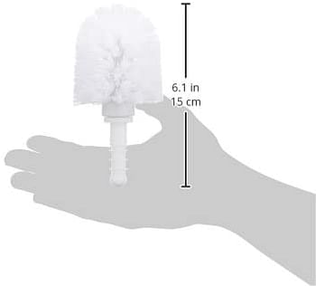 WENKO Spare brush head with adapter White - Ø 7,5 cm, for WC brush sets, Plastic, 7.5 x 9.3 x 7.5 cm, White
