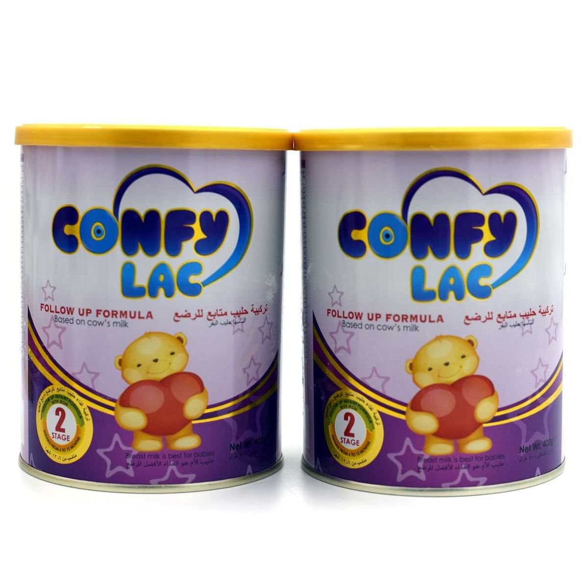 Confy Lac Stage 2 Follow Up Formula Milk 400g (Pack of 2)