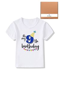 Its My 9th Birthday Party Boys and Girls Costume Tshirt Memorable Gift Idea Amazing Photoshoot Prop  - Blue