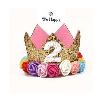 '2' Number Letter 2nd Birthday Crown Party Toy Photo Shoot Costume Prop