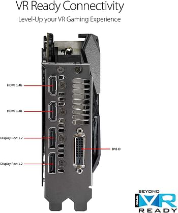 ASUS ROG Strix Radeon RX 580 T8G Gaming Top OC Edition GDDR5 DP HDMI DVI VR Ready AMD Graphics Card - ROG-STRIX-RX580-T8G-GAMING Boost Clock 1431 MHz ROG-STRIX-RX580-T8G-GAMING