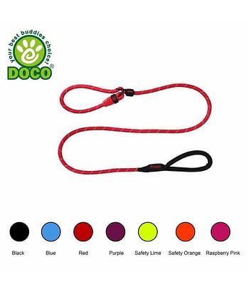 Doco Reflective Rope Leash - Small - Red