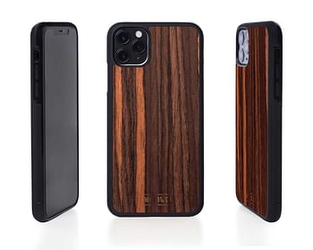IPHONE CASE - WOOD WITH PLASTIC BASE - EBONY - FOR XR MODEL