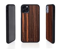 IPHONE CASE - WOOD WITH PLASTIC BASE - EBONY - FOR XR MODEL