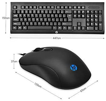 HP KM100 USB Wired Waterproof  Gaming Keyboard Mouse Combo