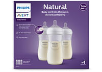 Philips Avent Natural Feeding Bottle 330ml, Pack of 3 , Transparent
