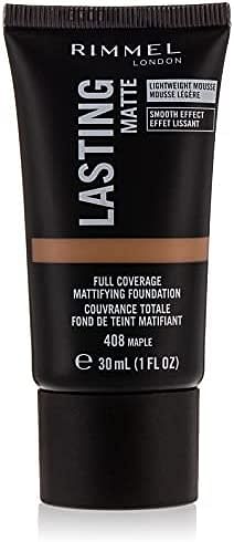 Rimmel Lasting Matte Full Coverage Light-weight Foundation 30ml, 408 Maple