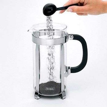 BonJour Coffee Stainless Steel French Press with Glass Carafe, 12.7-Ounce, Monet, Black Handle