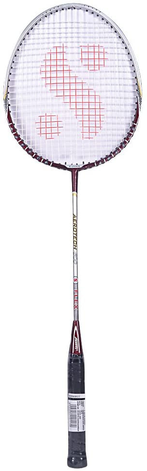 Armor Tech Racket Price Silver's Unisex Adult Aerotech Unipiece Gutted Badminton Racket - Black, G3