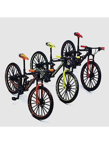 Down Hill 1:10 Die-Cast Racing Miniature Bikes Collection Toy | Collectable & Perfect Gift For Kids - Lemon Green