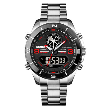 SKMEI 1839 analog watch stainless stell fashion digital watch men S/RE