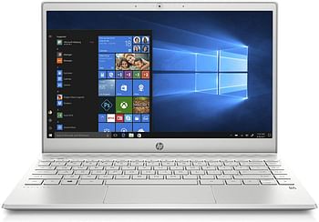 HP Pavilion 13-an0008ne Laptop, Intel Core i3-8145U, 13 Inch, 128GB SSD, 4GB RAM, Intel UHD Graphics, Win 10, Eng-Ara KB, Silver