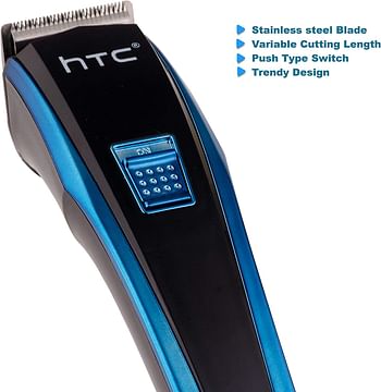 HTC Professional Rechargable Hair Trimmer AT-210 Blue 500g