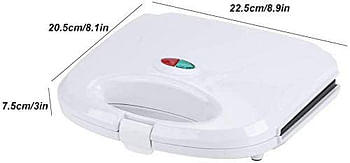 Impex  Sandwich Maker 2 Slice with Non Stick Coated Plate Skid Resistant Feet Cool Touch Housing, Black