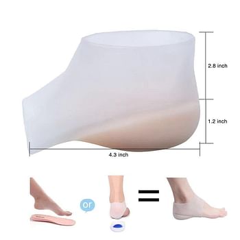 Invisible Height lift Hidden Increase of interview physical examination Invisible Height Increase Shoe Inserts Insoles Inner Heightening Bionic Heel Sock Silicon Gel Socks Height