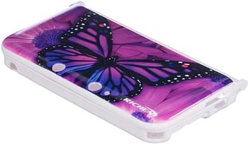 Richen Plastic Hard Shell Case for Nintendo New 3DS XL LL - Starry Sky - Purple Butterfly