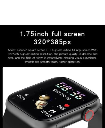 Smartwatch 2022 N78 PLUS Series 7 Full Display  Heart Rate Waterproof Bluetooth Call Sport Watch For IOS Android - Pink