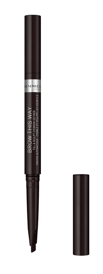 Rimmel Brow This Way Fill and Sculpt Eyebrow Definer 004 SOFT BLACK