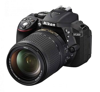 نيكون D5300 عدسة 18-140 ملم - 24.2 ميجابيكسل ، كاميرا اس ال ار ، اسود