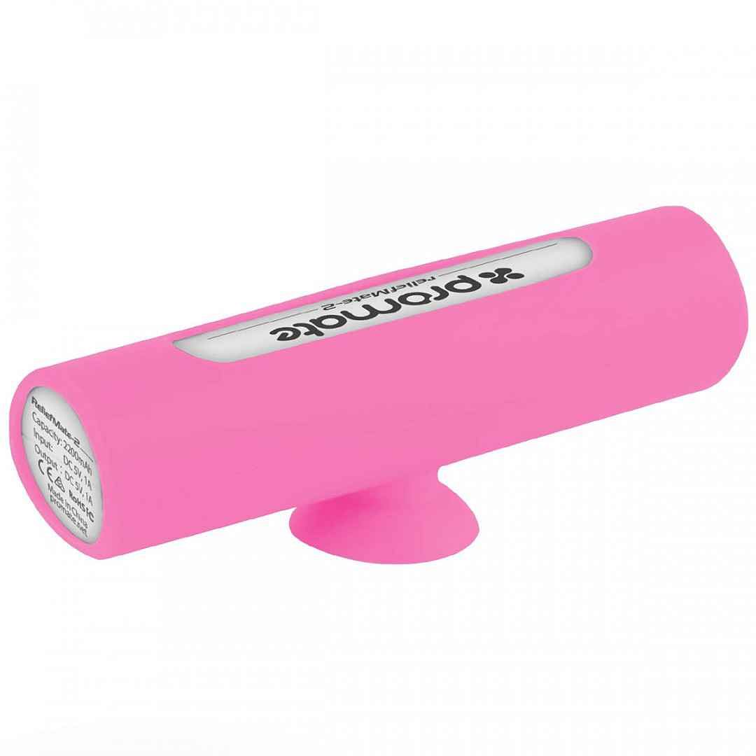 Promate 2200mAh Ultra‐Small Power Bank with Stand FuncƟon, Pink