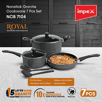Impex NCB 7104 7pcs Non-stick Aluminium Cookware Set